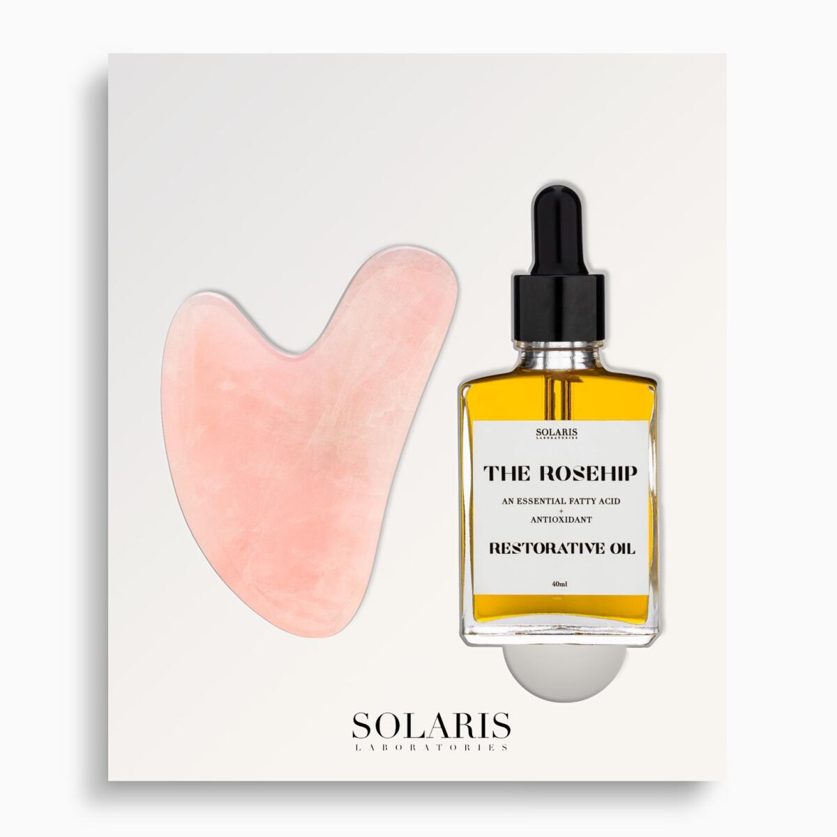 Gua Sha + Rosehip Oil Set