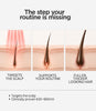 Graphic showing hair growth in 3 stages 