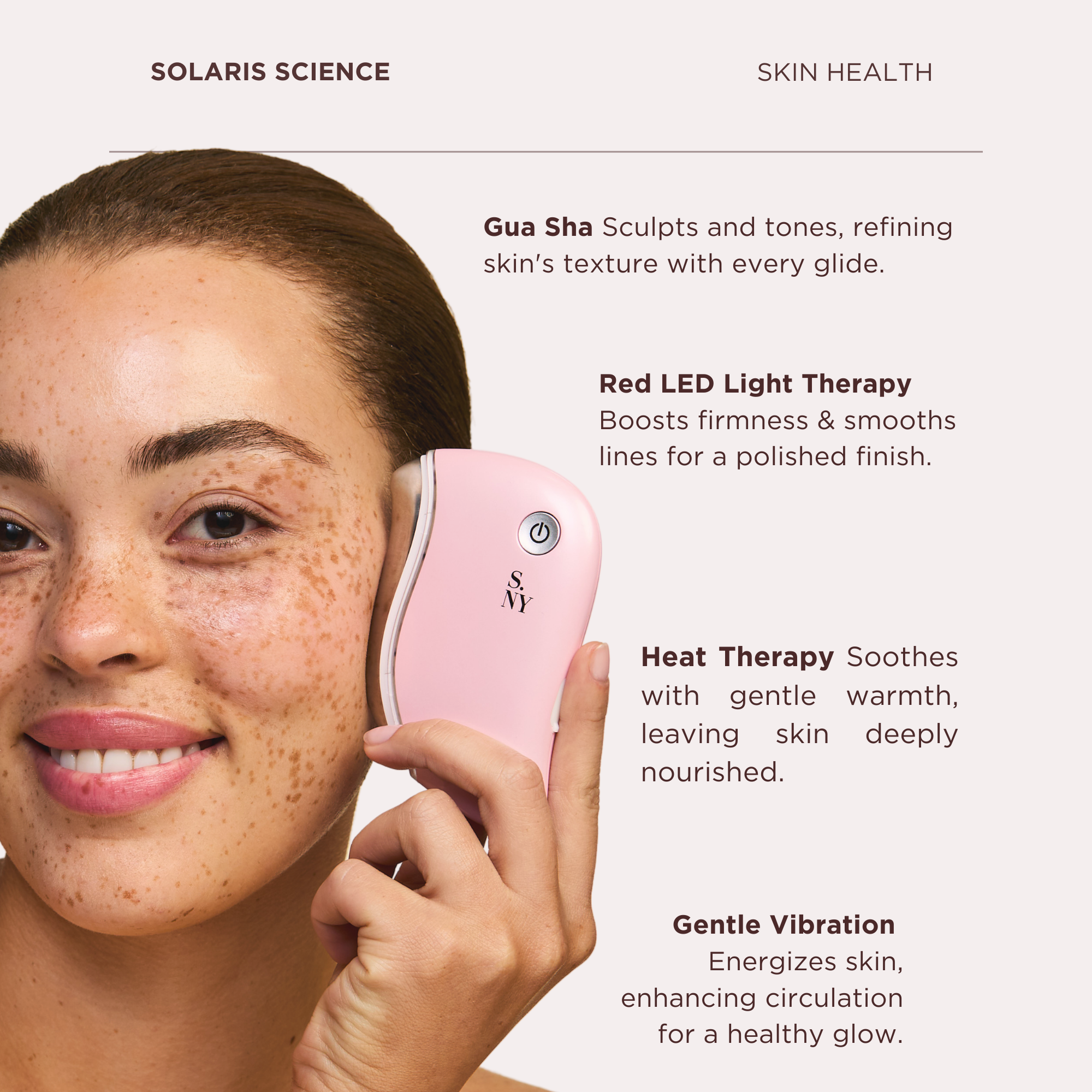 Solaris Laboratories NY It's Lit LED Gua Sha Facial Massager Solaris Laboratories NY It's Lit LED Gua Sha Facial Massager