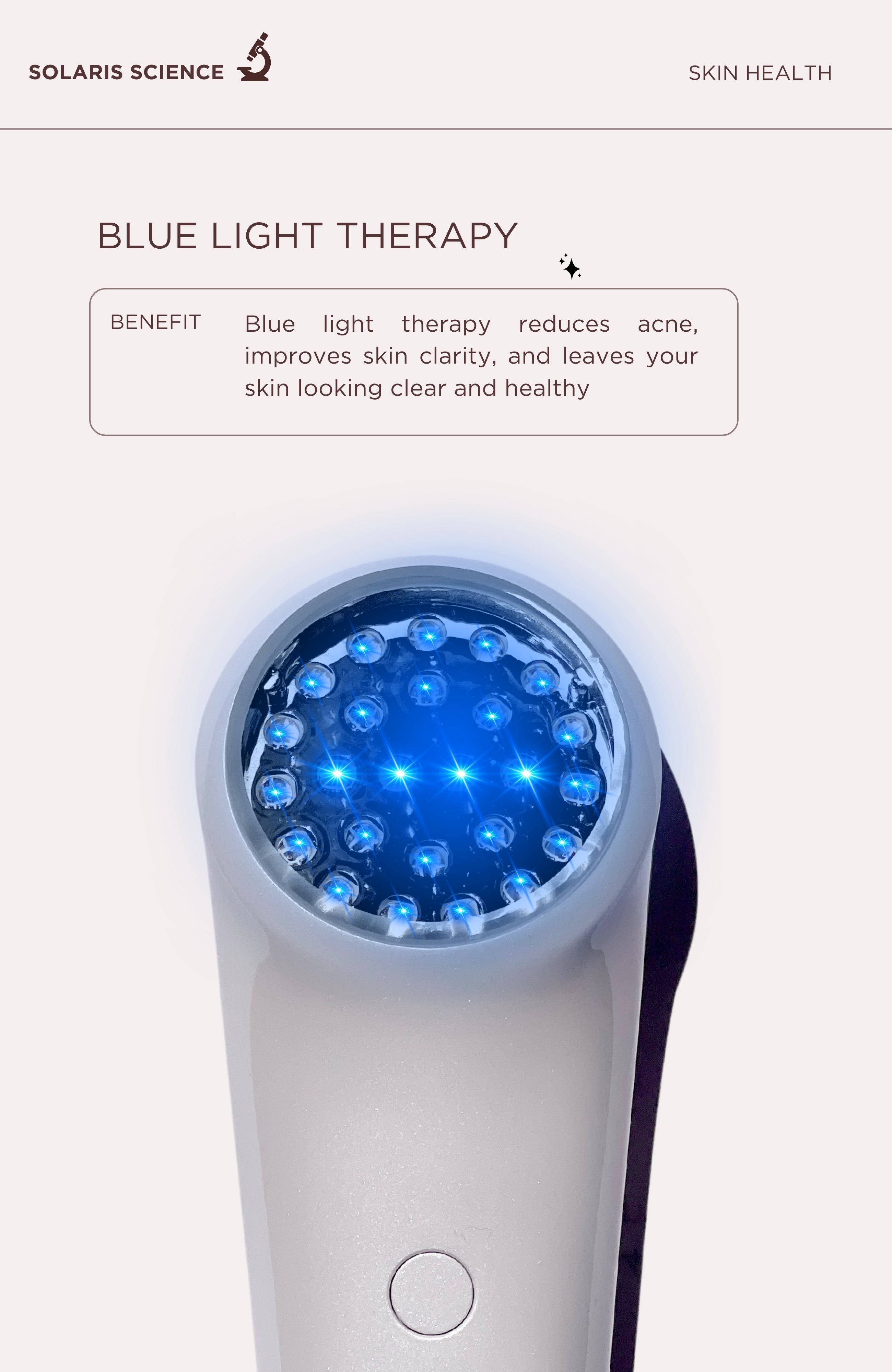 Infrared + Red LED Handheld Massager for Skin Restoration