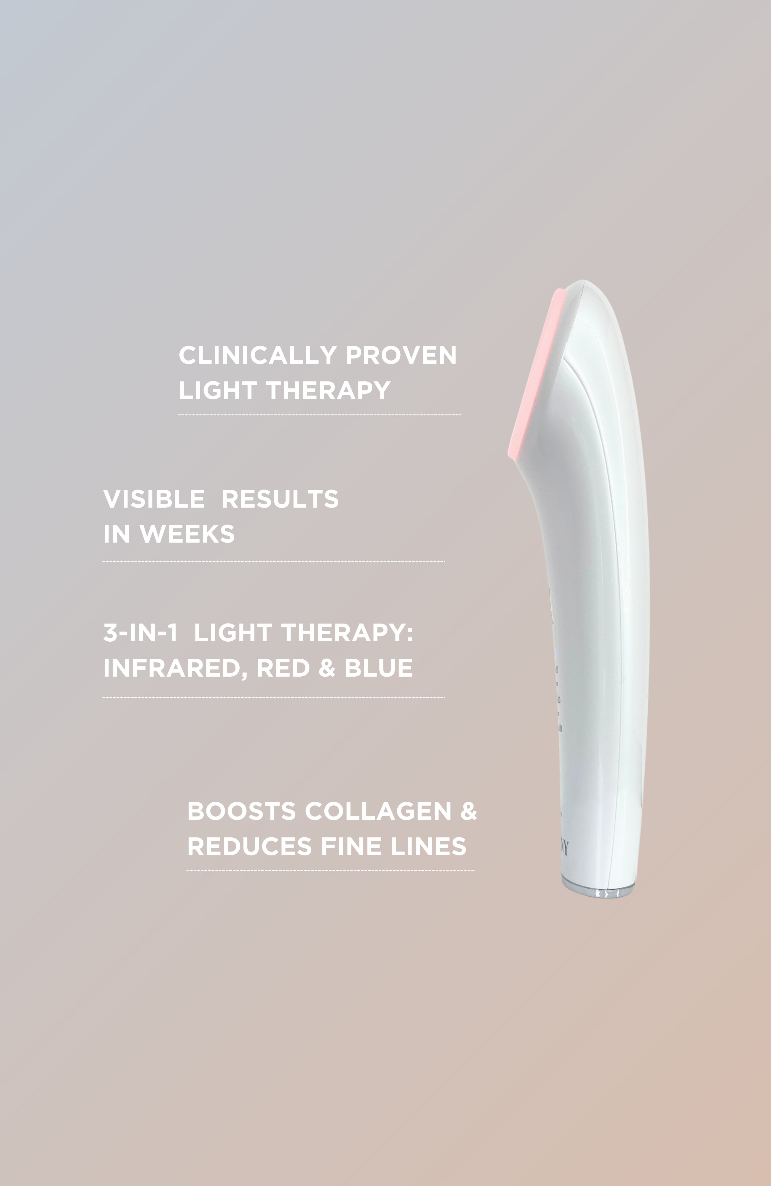 Infrared + Red LED Handheld Massager for Skin Restoration