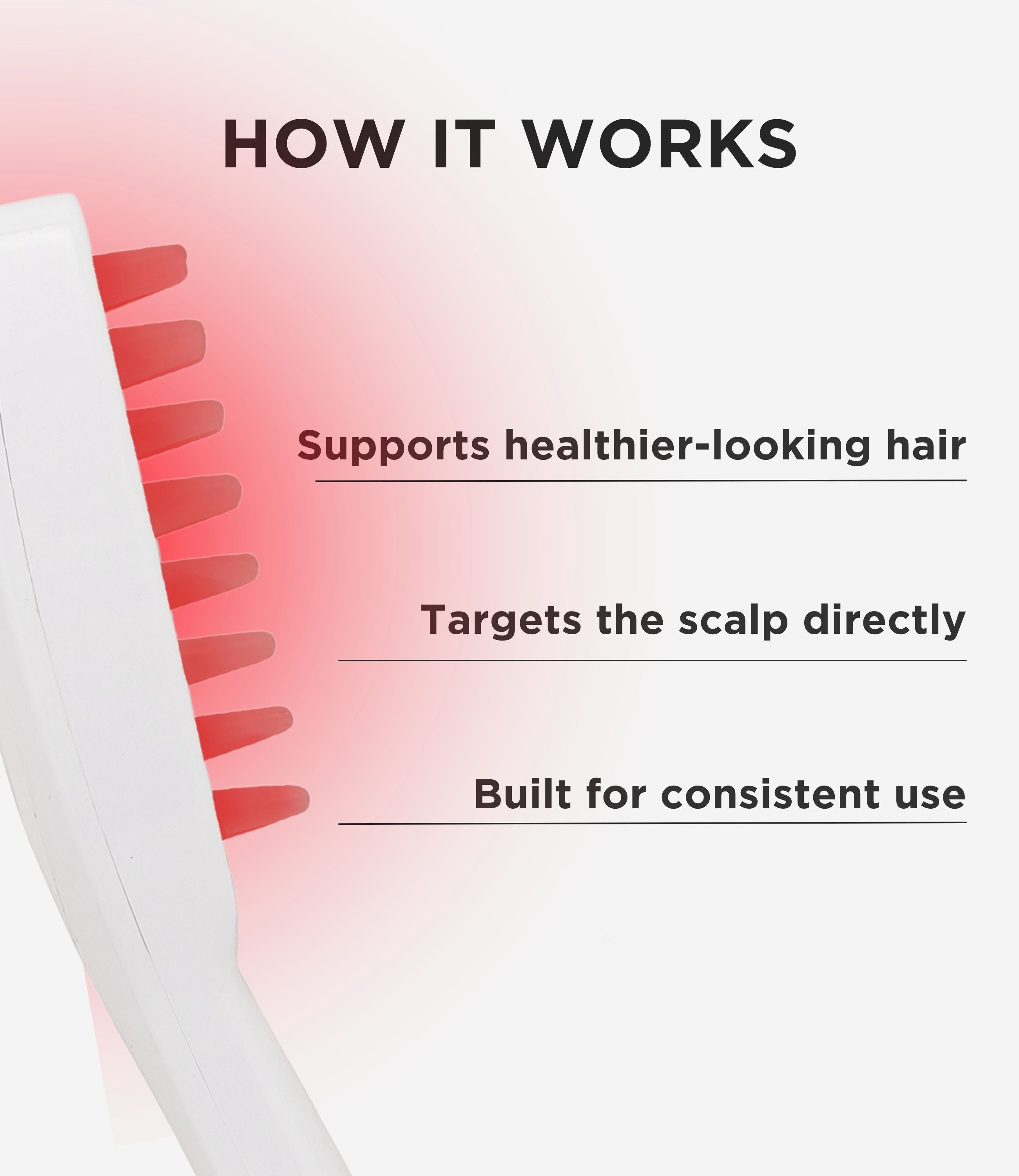Intensive LED Hair Growth Stimulating Brush: Reduce Shedding