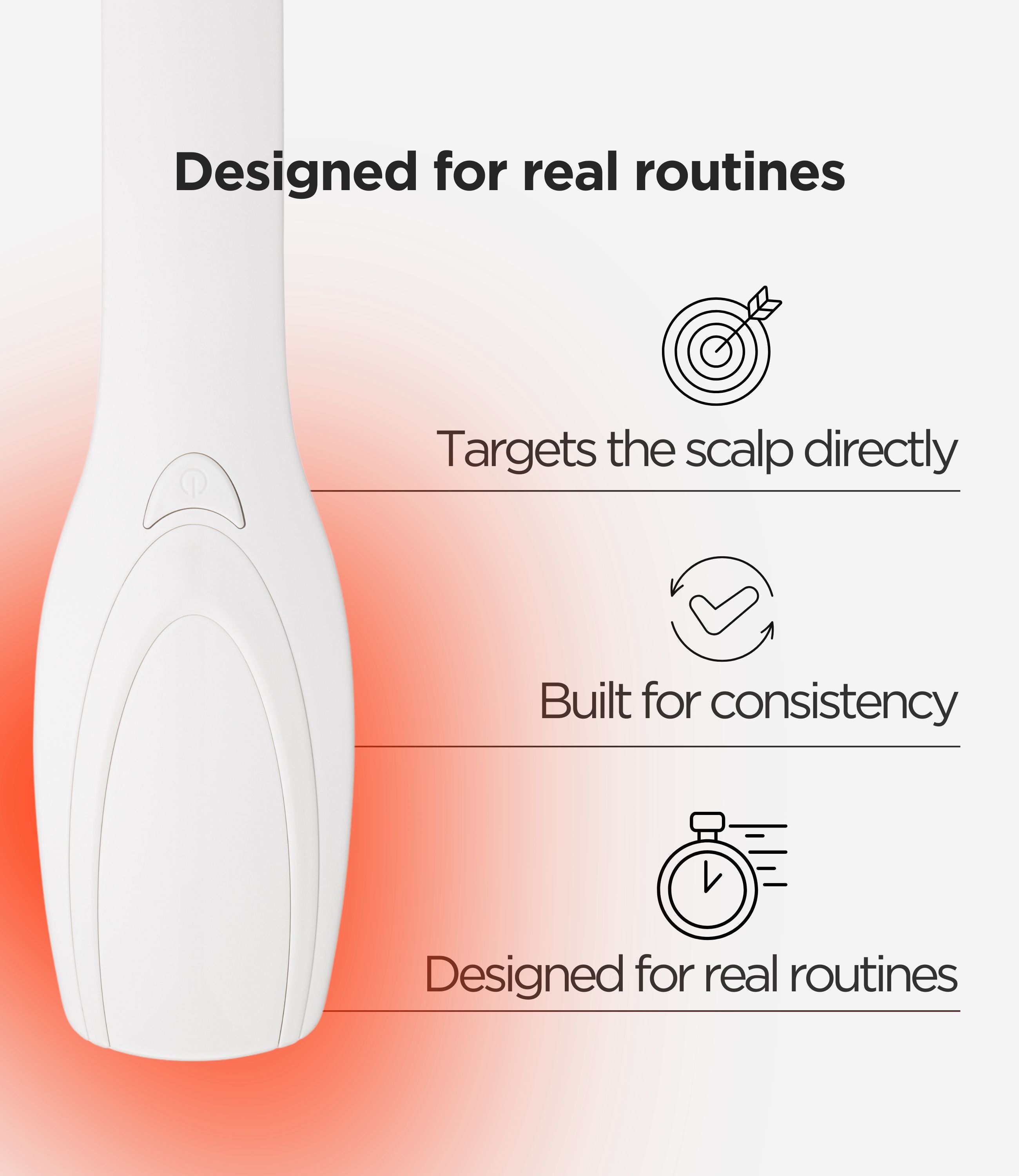 Intensive LED Hair Growth Stimulating Brush: Reduce Shedding