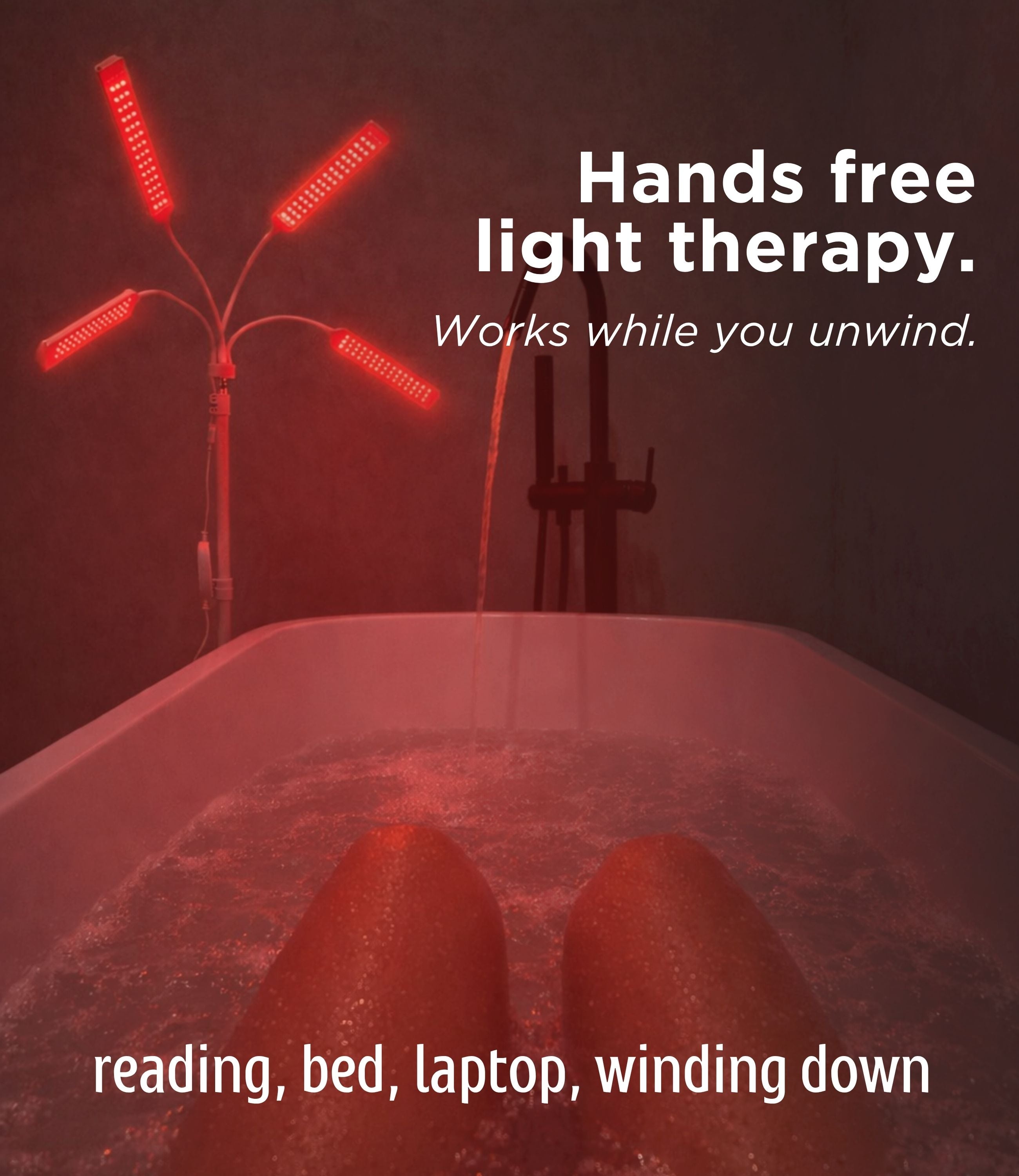 IR + LED Light Therapy Stand For Skin, Hair, Muscle Recovery.