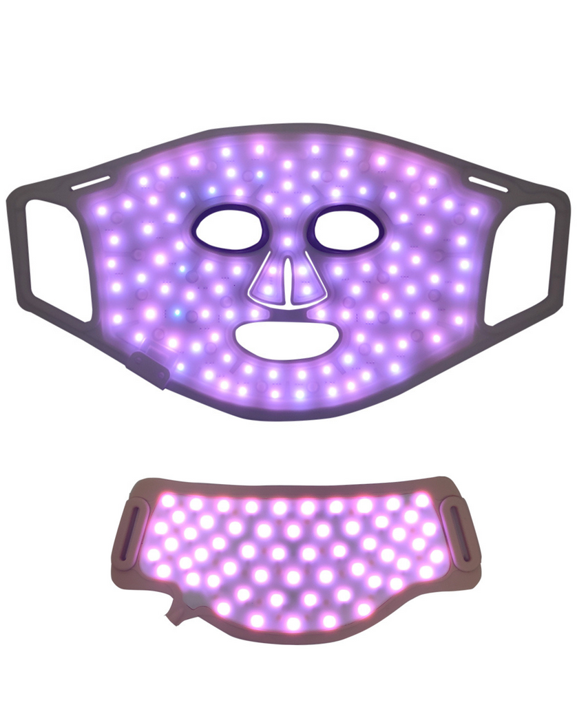 LED Light Therapy Silicone Face and Neck Mask SET (4 Colors)